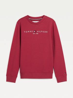 Tommy Hilfiger Essential Logo Dekleta Pulover Rdeča | TH671HNV