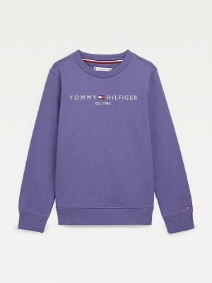 Tommy Hilfiger Essential Logo Fantje Pulover Modra | TH528SMW