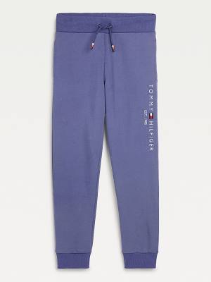 Tommy Hilfiger Essential Logo Joggers Fantje Hlače Modra | TH053BHS