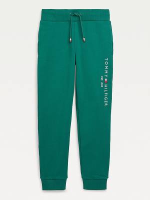 Tommy Hilfiger Essential Logo Joggers Fantje Hlače Zelena | TH635ECF