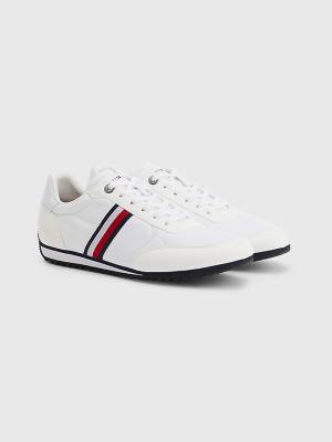 Tommy Hilfiger Essential Mesh Signature Tape Moški Superge Bela | TH645SCT