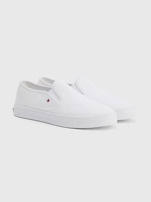 Tommy Hilfiger Essential Nautical Slip-On Ženske Superge Bela | TH942AEX