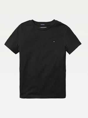 Tommy Hilfiger Essential Organic Cotton Fantje Majice Črna | TH073KXG