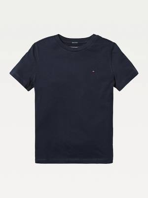 Tommy Hilfiger Essential Organic Cotton Fantje Majice Modra | TH097ZTP