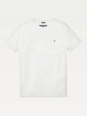 Tommy Hilfiger Essential Organic Cotton Dekleta Majice Bela | TH124YWS