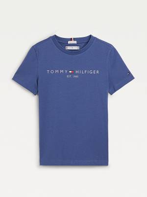 Tommy Hilfiger Essential Organic Cotton Dekleta Majice Modra | TH395MET