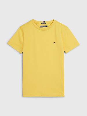 Tommy Hilfiger Essential Organic Cotton Fantje Majice Rumena | TH482TEB