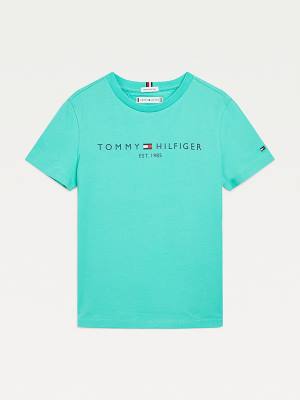 Tommy Hilfiger Essential Organic Cotton Dekleta Majice Zelena | TH608SYZ