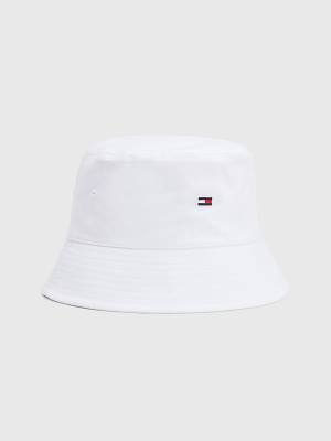 Tommy Hilfiger Essential Organic Cotton Bucket Ženske Kapa Bela | TH714FGY