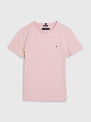 Tommy Hilfiger Essential Organic Cotton Fantje Majice Roza | TH902KAZ