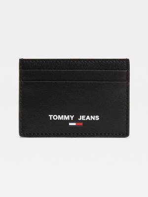 Tommy Hilfiger Essential Recycled Leather Card Holder Moški Denarnice Črna | TH142ODV