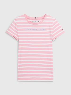 Tommy Hilfiger Essential Stripe Dekleta Majice Roza | TH097HEN