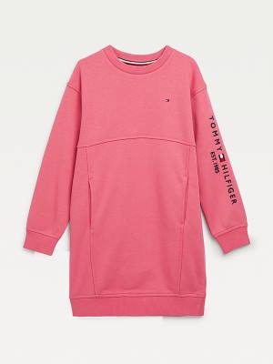 Tommy Hilfiger Essential Sweatshirt Dekleta Obleke Rdeča | TH890MPU