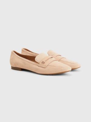 Tommy Hilfiger Flat Suede Ženske Loafers Bež | TH237ETM