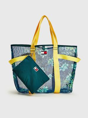 Tommy Hilfiger Floral Mesh Tote Ženske Torbice Modra | TH532OAR