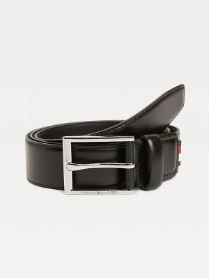 Tommy Hilfiger Formal Leather Moški Pas Za Hlače Črna | TH862NKR