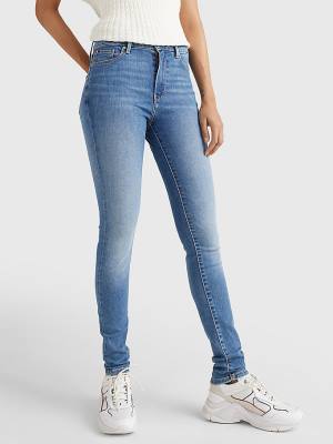 Tommy Hilfiger Harlem High Rise Super Skinny TH Flex Ženske Kavbojke Denim | TH917GAM