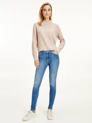 Tommy Hilfiger Harlem High Rise Super Skinny TH Flex Ženske Kavbojke Denim | TH954QYE