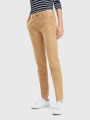 Tommy Hilfiger Heritage Skinny Fit Chinos Ženske Hlače Kaki | TH073XPQ