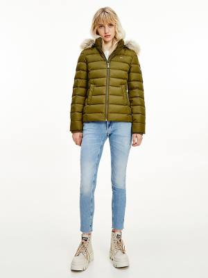 Tommy Hilfiger Hooded Down Ženske Jakne Zelena | TH594SNF