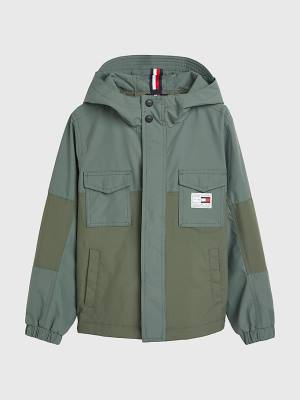 Tommy Hilfiger Hooded Surplus Fantje Jakne Zelena | TH649YUJ