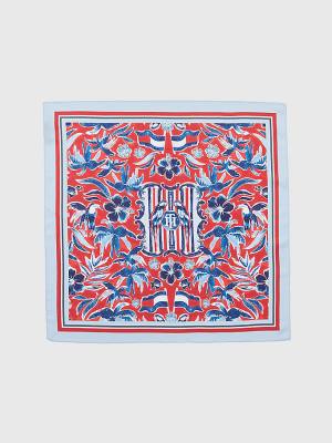 Tommy Hilfiger Iconic Print Silk Bandana Ženske Šal Modra | TH690STP