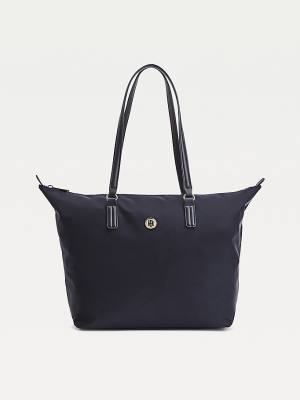 Tommy Hilfiger Large Recycled Tote Ženske Torbice Modra | TH487KYC