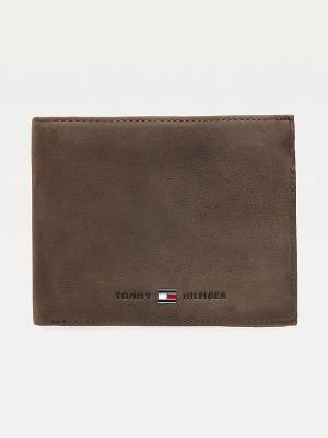 Tommy Hilfiger Leather Trifold Moški Denarnice Rjav | TH275FLK