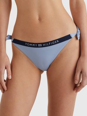 Tommy Hilfiger Logo Waistband Cheeky Fit Bikini Bottoms Ženske Kopalke Modra | TH017XDE