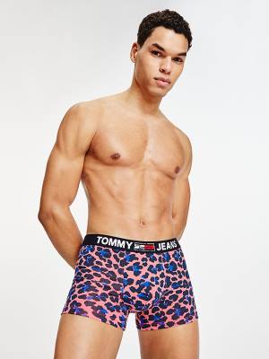 Tommy Hilfiger Logo Waistband Print Trunks Moški Spodnje Perilo Roza | TH541GPL