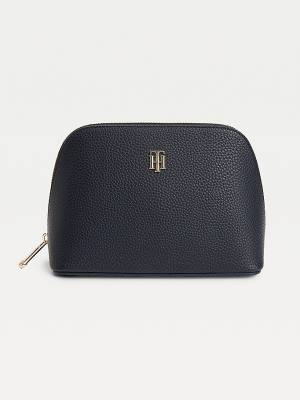 Tommy Hilfiger Logo Washbag Ženske Torbice Modra | TH680JYL