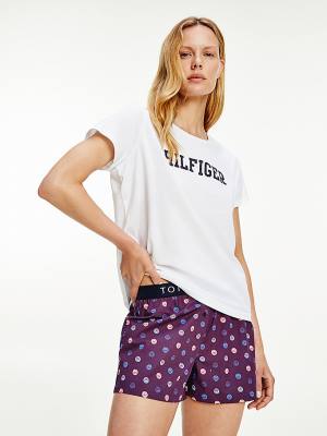 Tommy Hilfiger Lounge Organic Cotton Ženske Majice Bela | TH637AIW