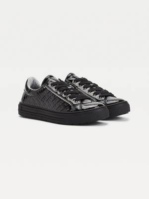 Tommy Hilfiger Low-Top Lace-Up Dekleta Superge Črna | TH192DBT