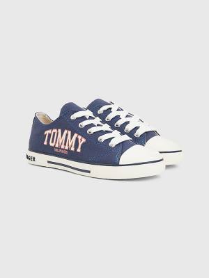 Tommy Hilfiger Low-Top Lace-Up Varsity Dekleta Superge Modra | TH834CUG