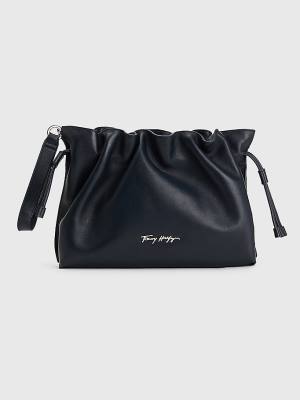 Tommy Hilfiger Luxe Leather Clutch Ženske Torbice Modra | TH087RQA