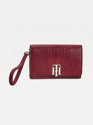 Tommy Hilfiger Medium Monogram Lock Snake Print Ženske Denarnice Rdeča | TH857KZN