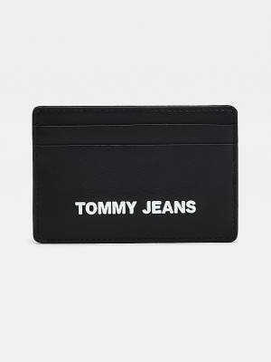 Tommy Hilfiger Metal Logo Card Holder Ženske Denarnice Črna | TH594VUJ