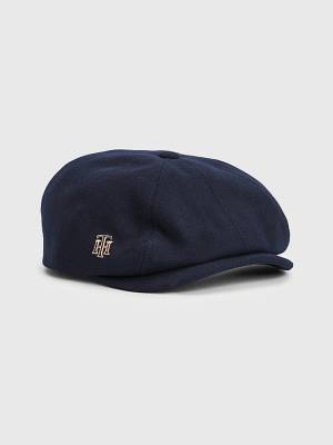 Tommy Hilfiger Monogram Newsboy Cap Ženske Kapa Modra | TH190KWP