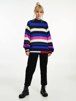 Tommy Hilfiger Multicolour Knit Jumper Ženske Puloverji Vijolična | TH291CDH