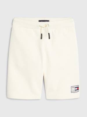 Tommy Hilfiger Natural Earth Dye Sweat Shorts Fantje Hlače Bela | TH356XVA