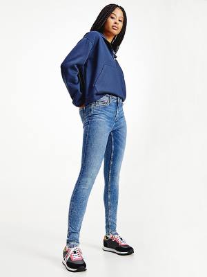 Tommy Hilfiger Nora Mid Rise Skinny Fit Ženske Kavbojke Denim | TH674OYM