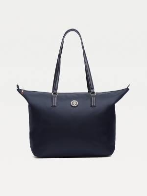 Tommy Hilfiger Nylon Blend Tote Ženske Torbice Modra | TH391UYL