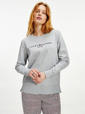 Tommy Hilfiger Organic Cotton Crew Neck Ženske Pulover Siva | TH146UHG