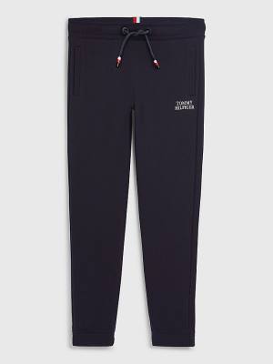 Tommy Hilfiger Organic Cotton Cuffed Joggers Fantje Hlače Modra | TH293QYJ