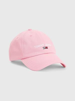 Tommy Hilfiger Organic Cotton Logo Embroidery Cap Ženske Kapa Roza | TH532APK