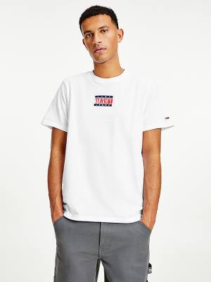 Tommy Hilfiger Organic Cotton Moški Majice Bela | TH312BRU