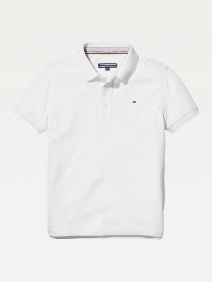 Tommy Hilfiger Organic Cotton Polo Shirt Dekleta Majice Bela | TH692BLE