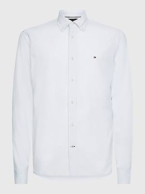 Tommy Hilfiger Organic Cotton Poplin Regular Fit Moški Srajce Modra | TH490MLO