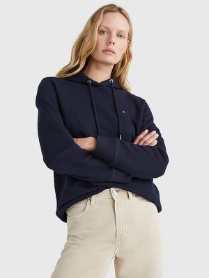 Tommy Hilfiger Organic Cotton Regular Fit Ženske Pulover s kapuco Modra | TH389IUK