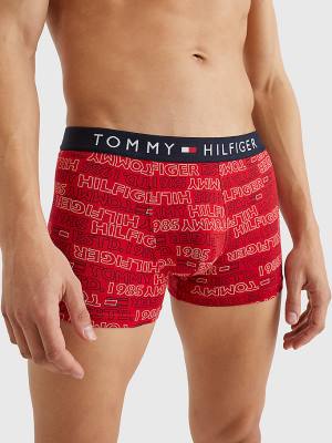 Tommy Hilfiger Original All-Over Print Trunks Moški Spodnje Perilo Bež | TH158FMA